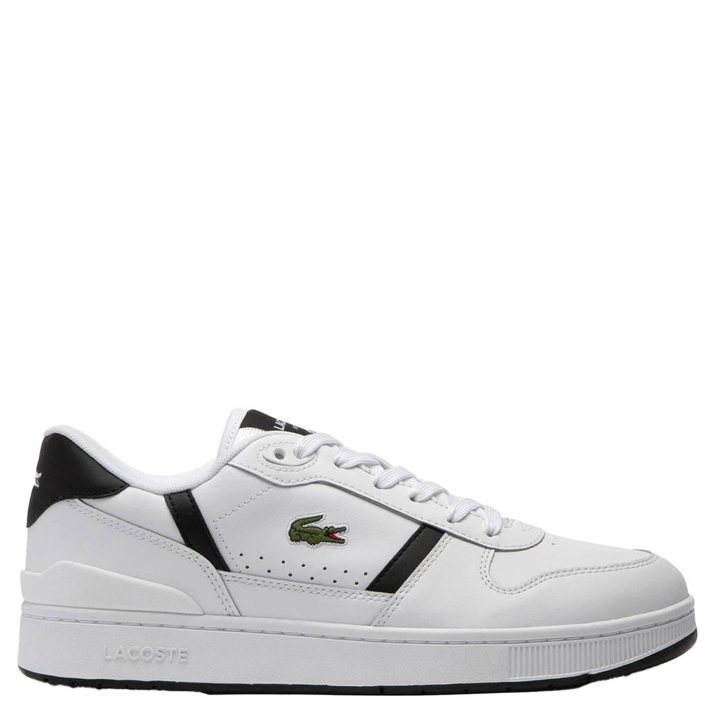 Wit en zwarte heren Lacoste sneakers van leer-suède/voering: mesh/voetbed: eva met veters