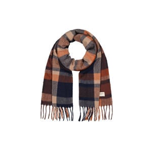 geruite sjaal Ketill donkerblauw/bruin