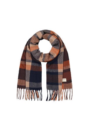 geruite sjaal Ketill donkerblauw/bruin