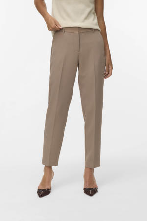 tapered regular waist broek lichtbruin