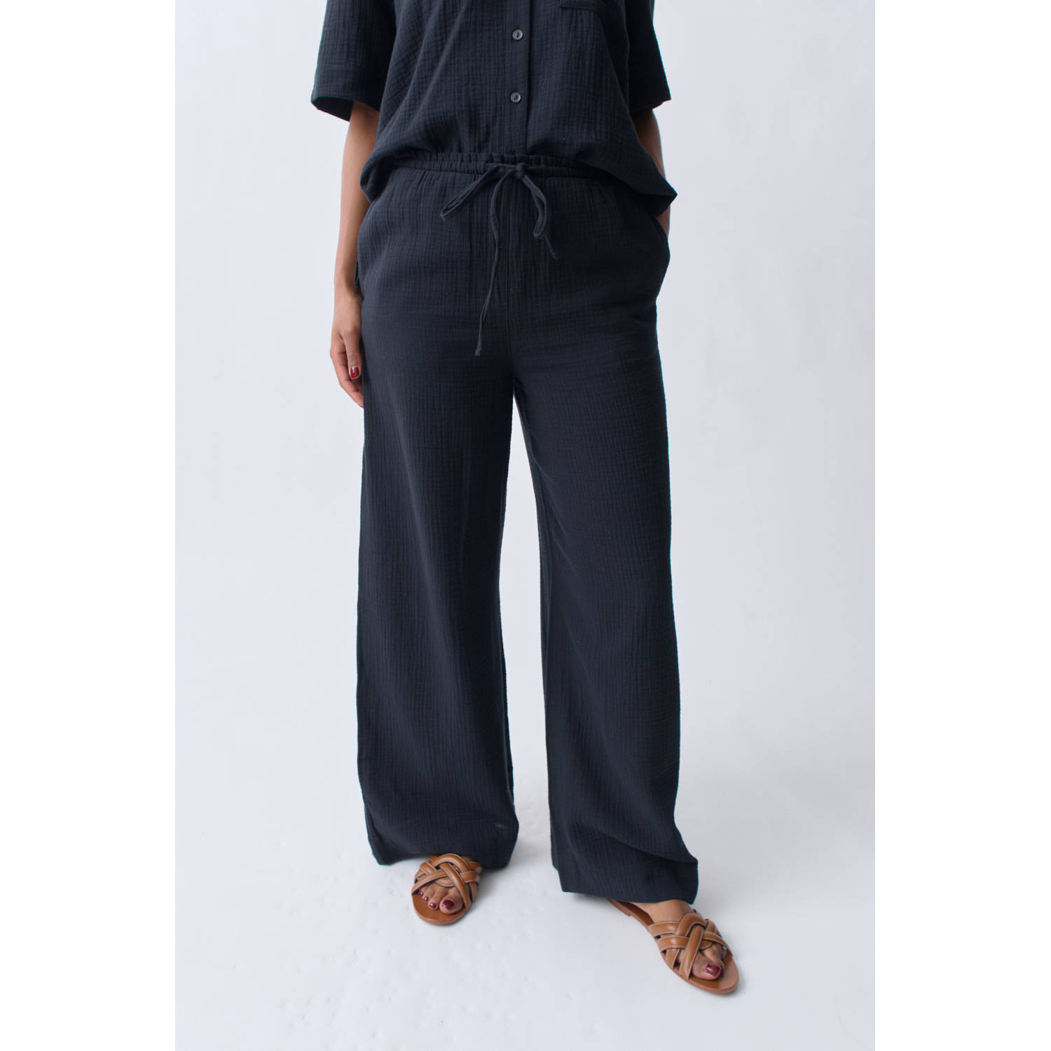 Gina Tricot wide leg regular waist broek