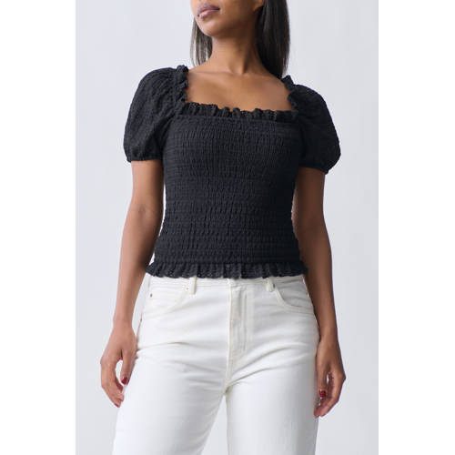 Gina Tricot top zwart afbeelding