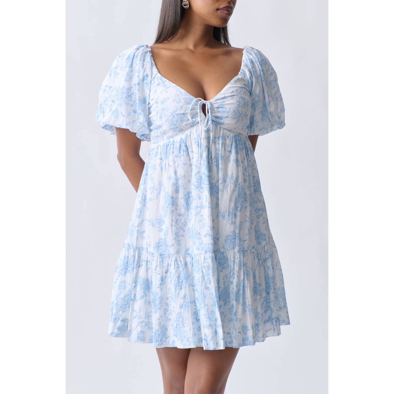 Gina Tricot korte jurk lichtblauw