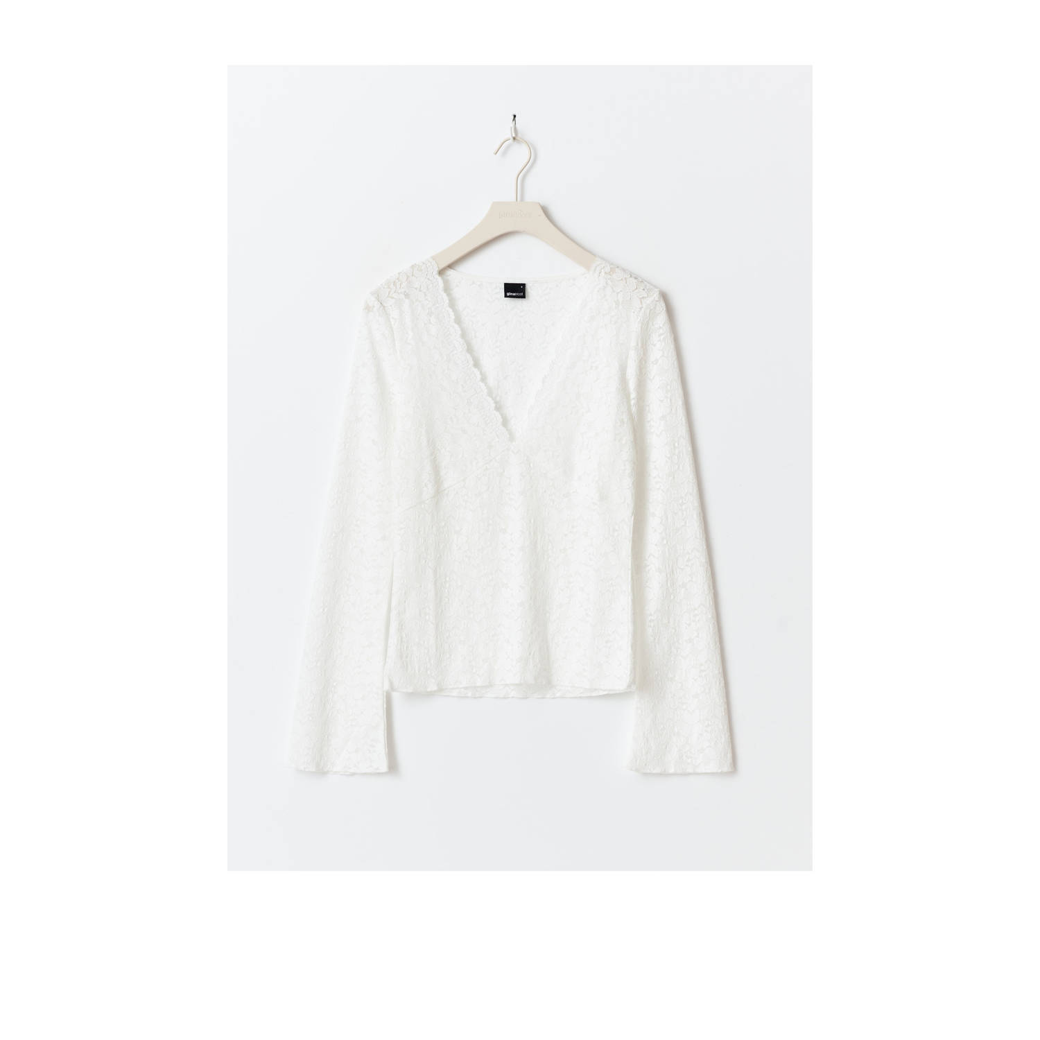 Gina Tricot Shirt met lange mouwen en etskanteffect