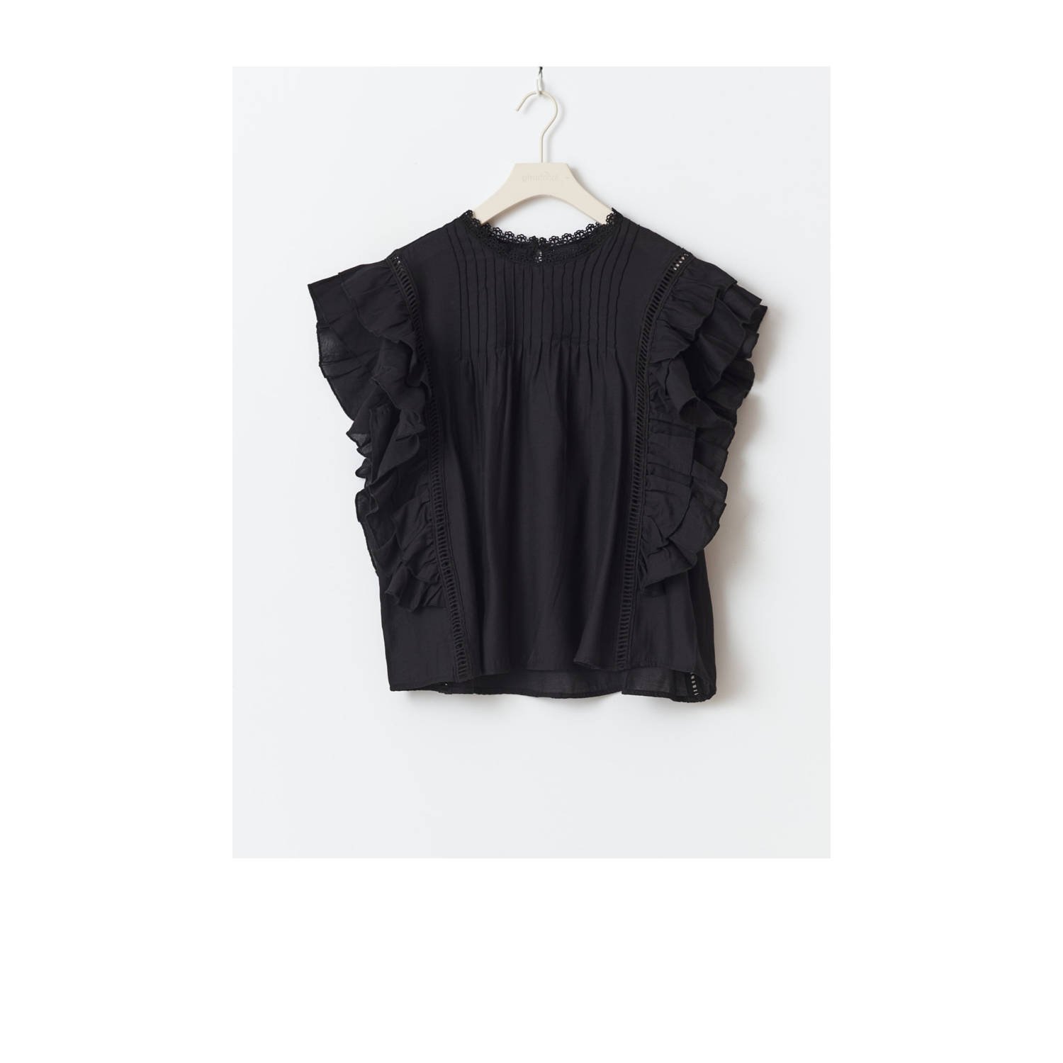 Gina Tricot Blouseshirt met volantmouwen