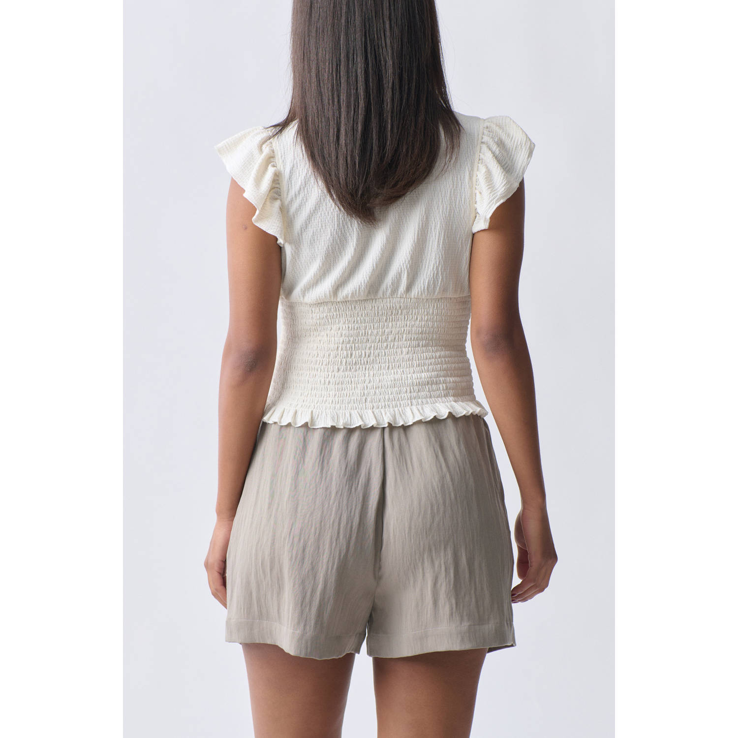 Gina Tricot wide leg high waist casual short kaki