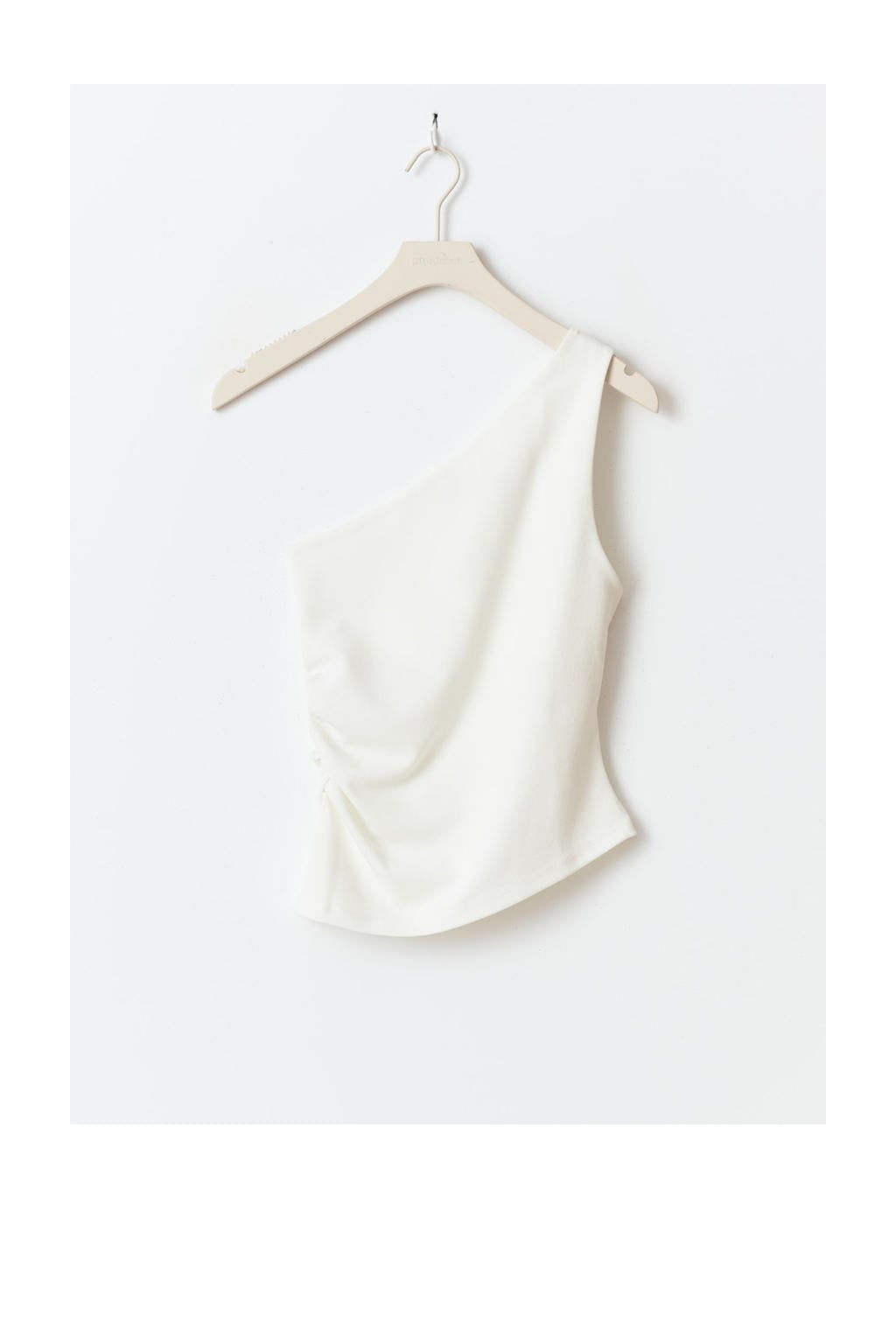 Ecru dames Gina Tricot top van polyester met effen en one shoulder