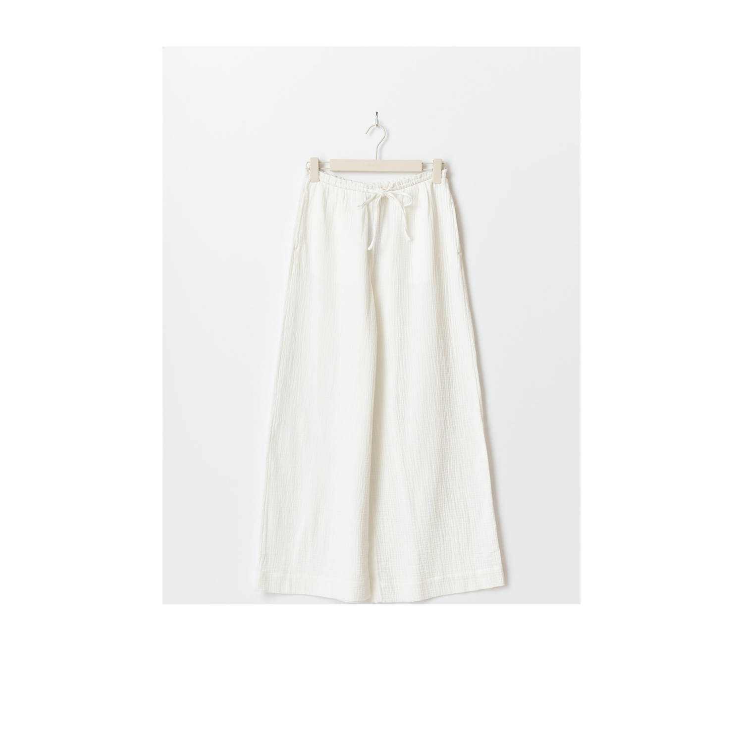 Gina Tricot wide leg regular waist broek wit