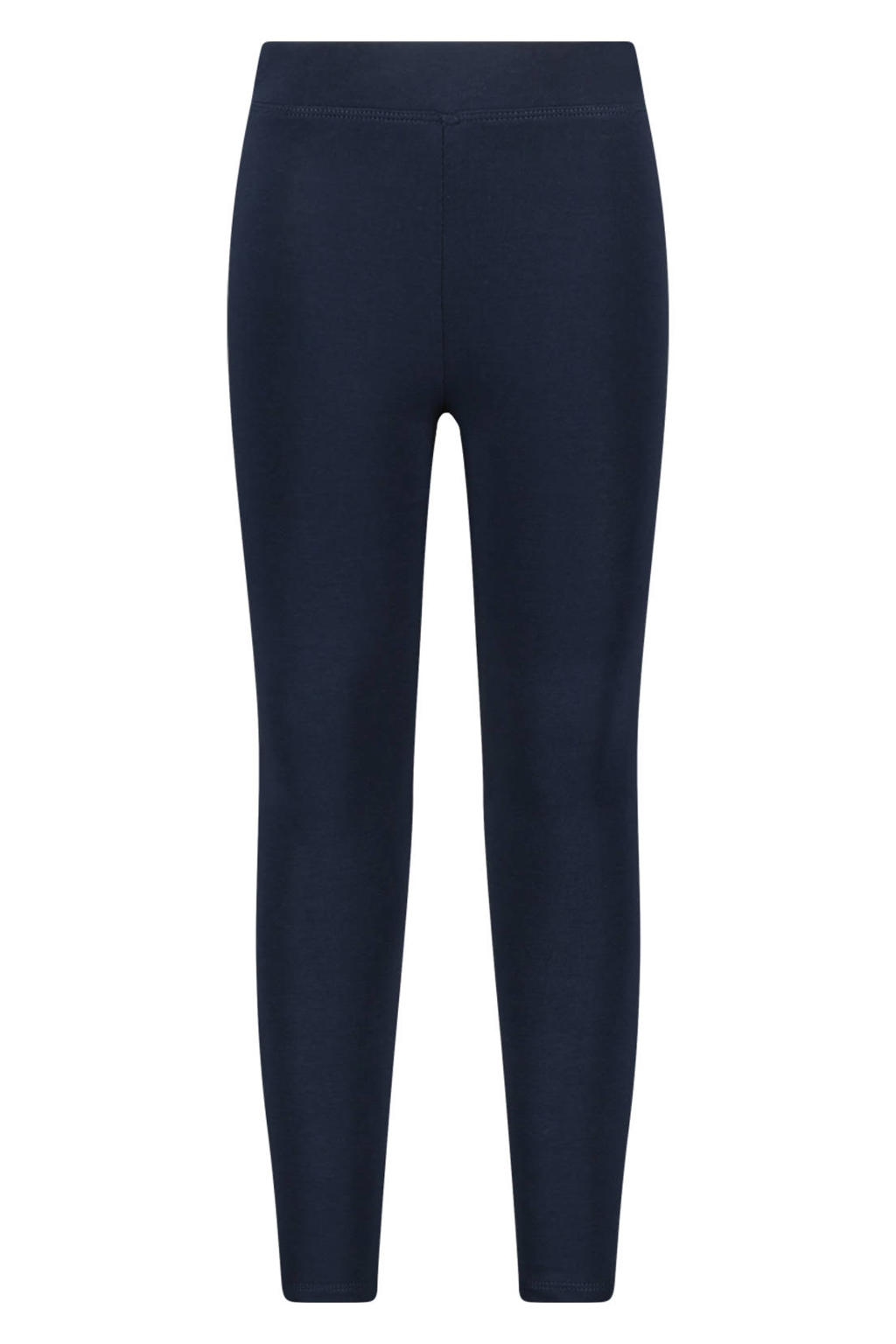 Donkerblauwe meisjes B.Nosy skinny legging van stretchkatoen met regular waist, elastische tailleband en effen