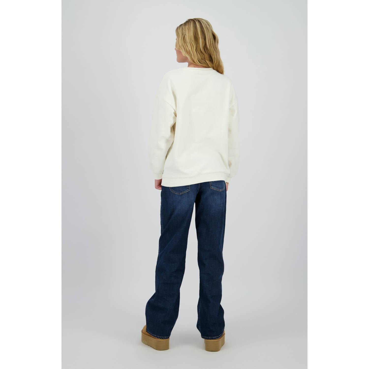 Raizzed high waist wide leg jeans dark blue denim