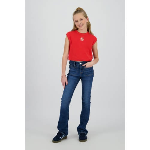 Raizzed high waist flared jeans dark blue denim afbeelding