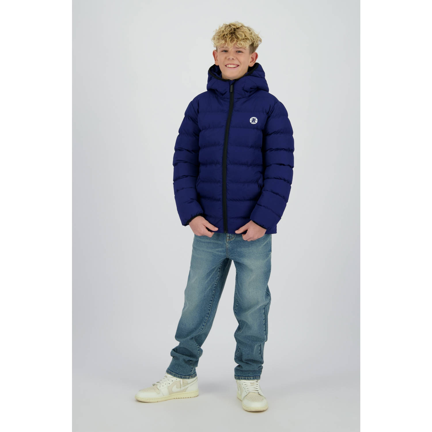 Raizzed gewatteerde jas donkerblauw