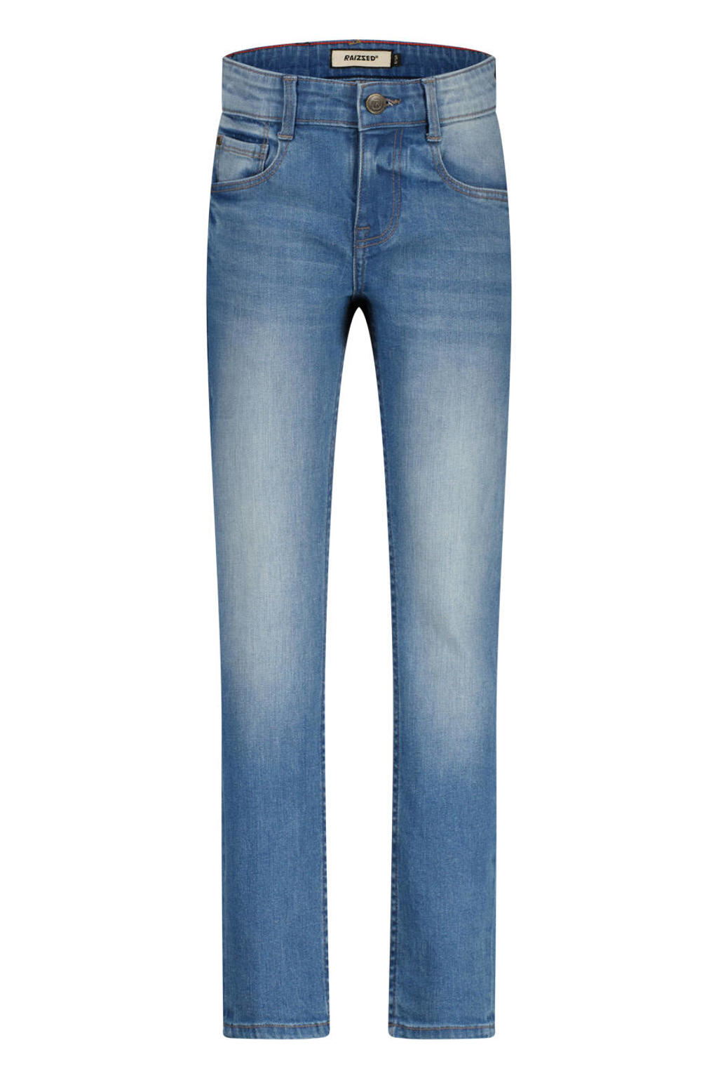 Medium blue denim jongens Raizzed slim fit jeans van katoen met regular waist en effen