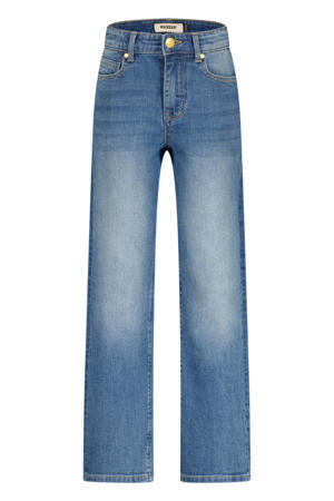 wide leg jeans medium blue denim