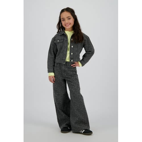 Raizzed high waist wide leg jeans grey denim afbeelding