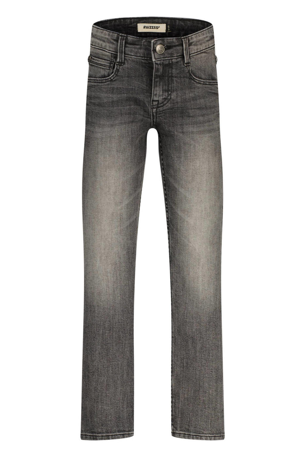 Grey denim jongens Raizzed regular waist regular fit jeans van katoen met effen