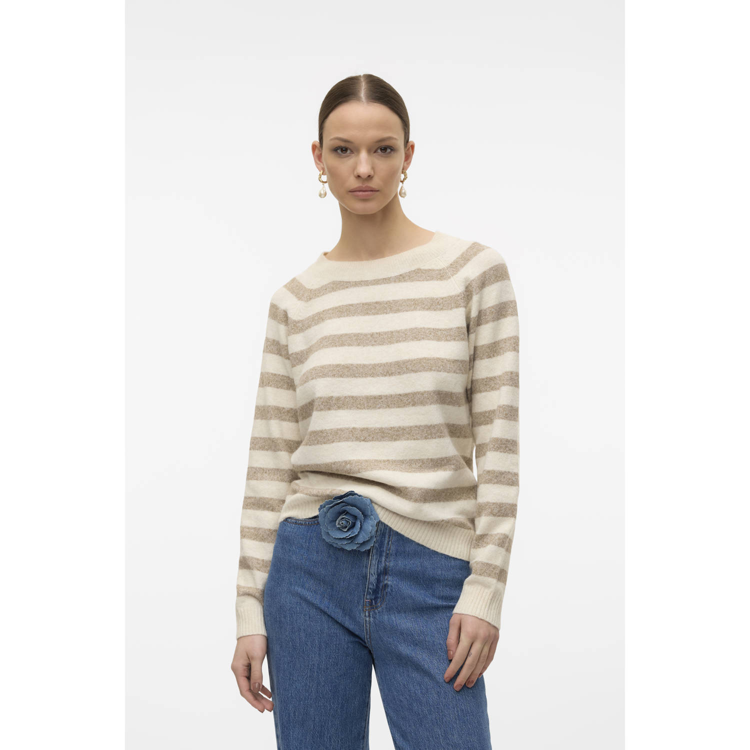 Vero Moda Trui met ronde hals VMDOFFY LS O-NECK BLOUSE GA NOOS