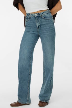 high waist wide leg jeans blauw