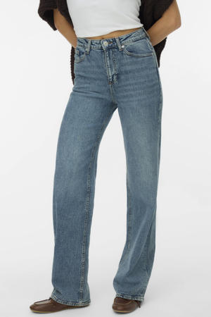 high waist wide leg jeans blauw