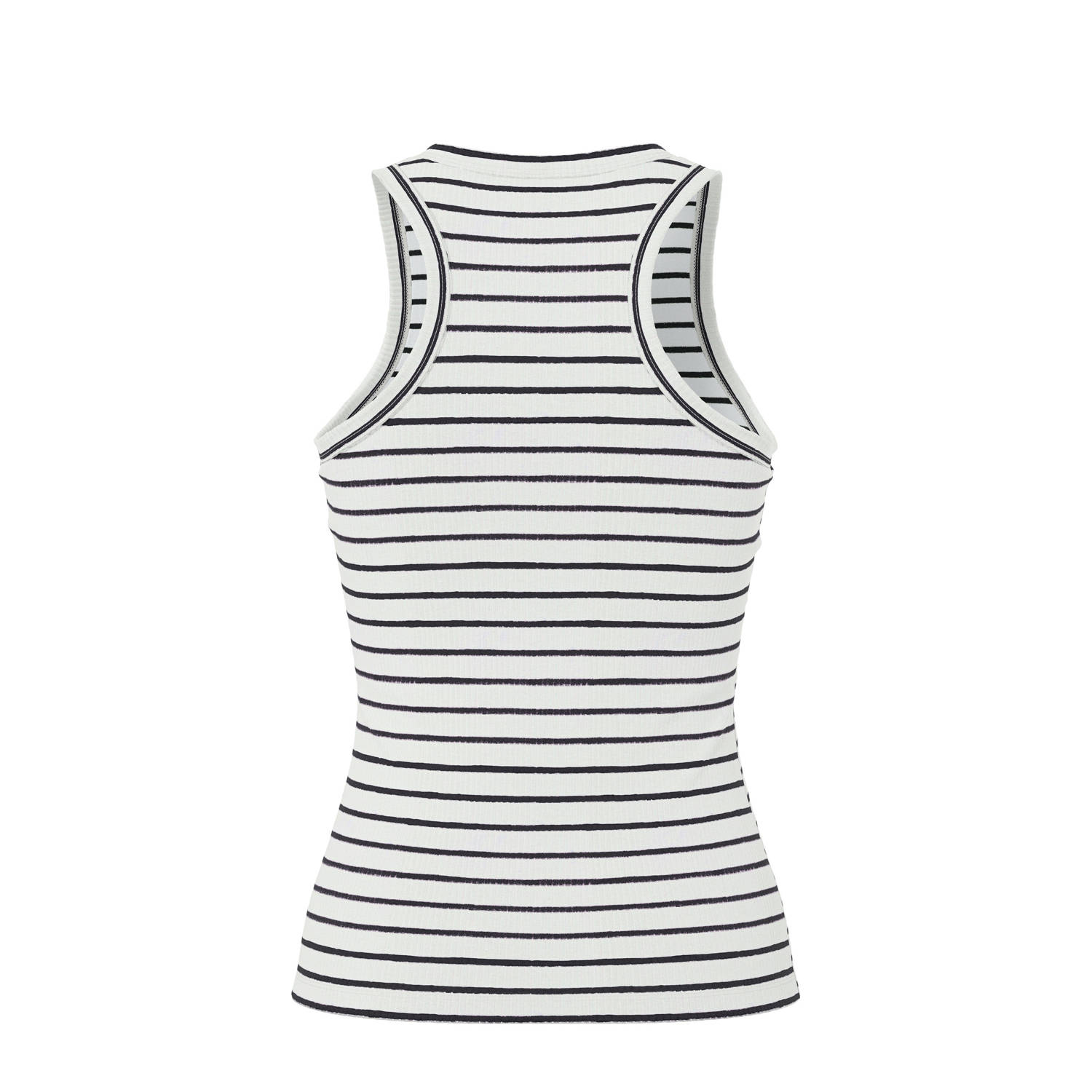 PIECES jersey mouwloze top wit