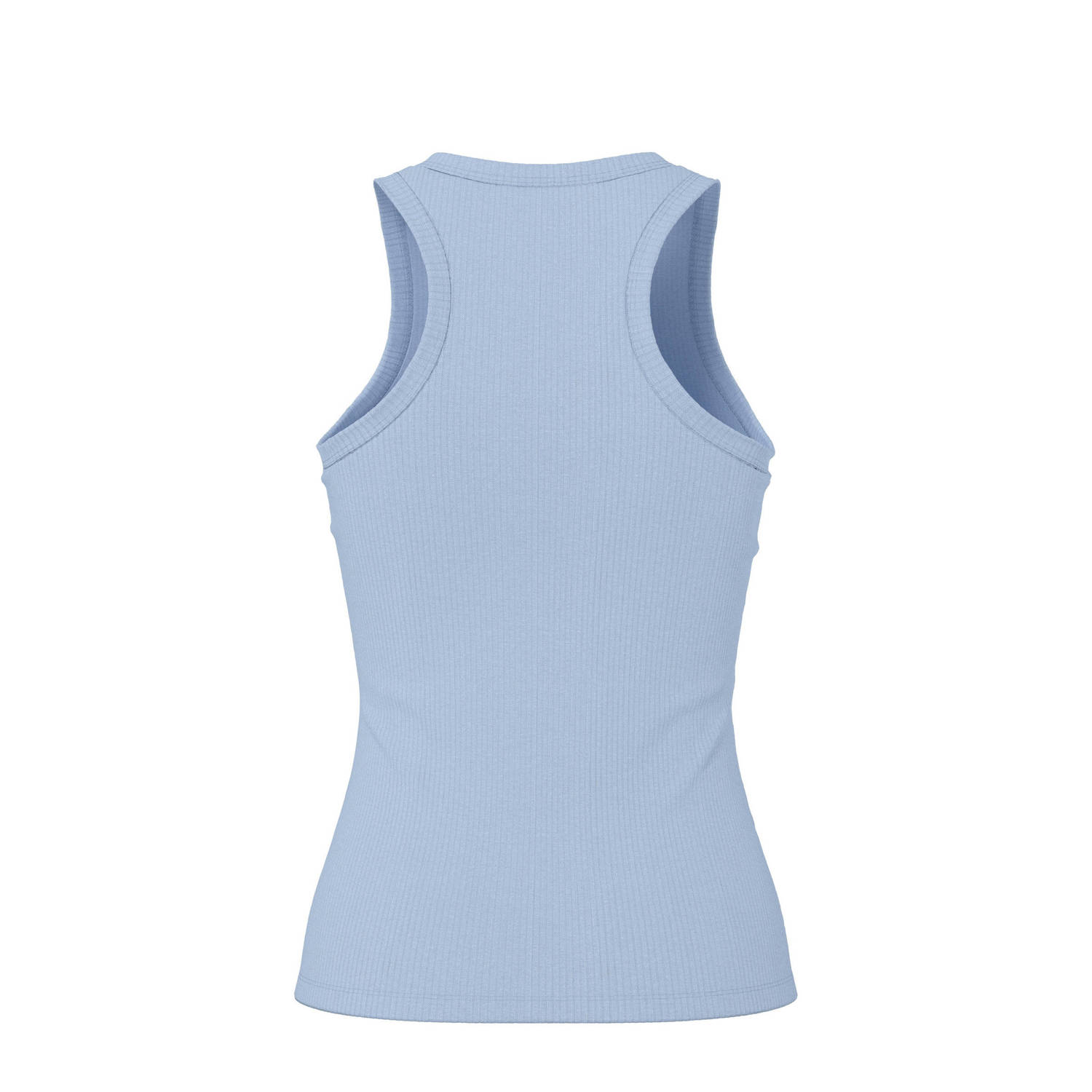 PIECES jersey mouwloze top blauw