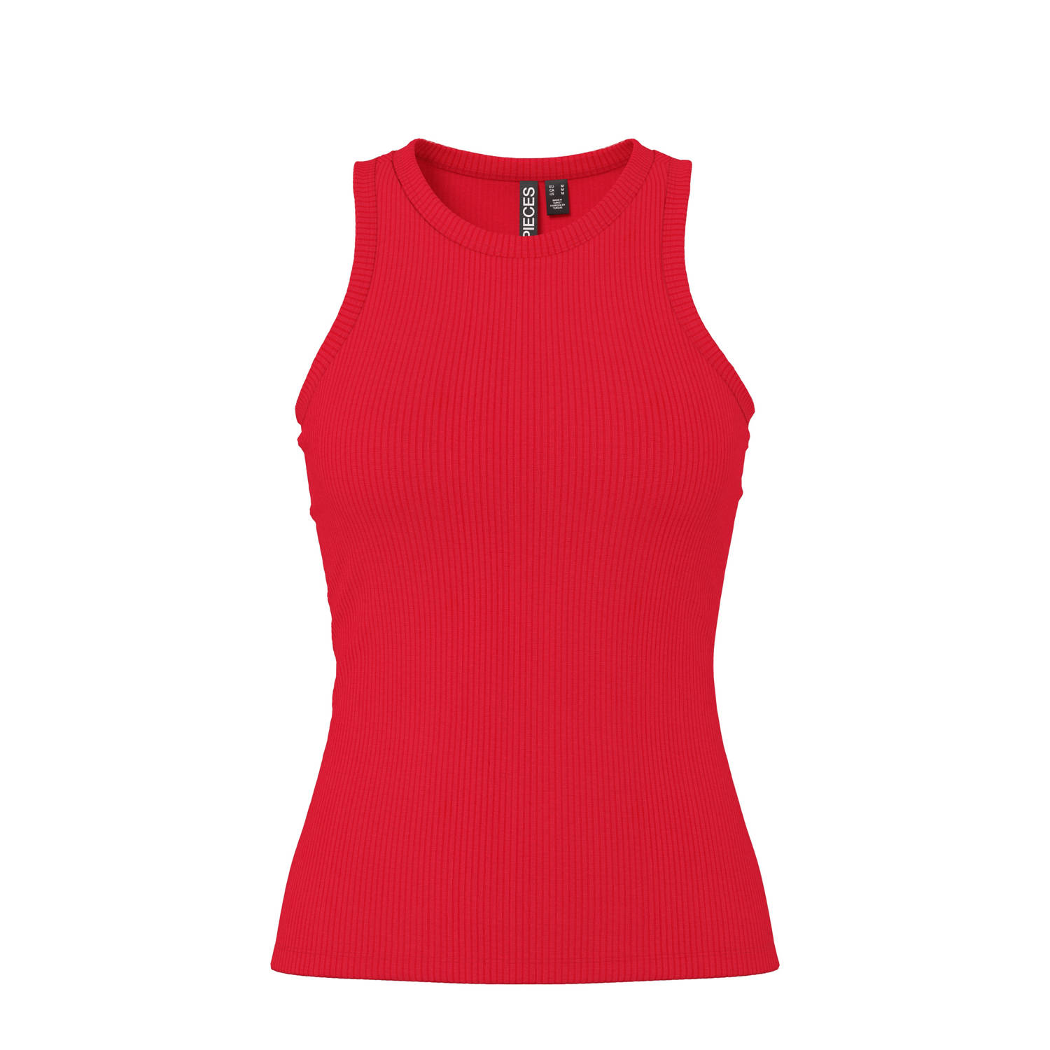 PIECES jersey mouwloze top roze