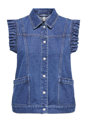 denim gilet medium blue denim