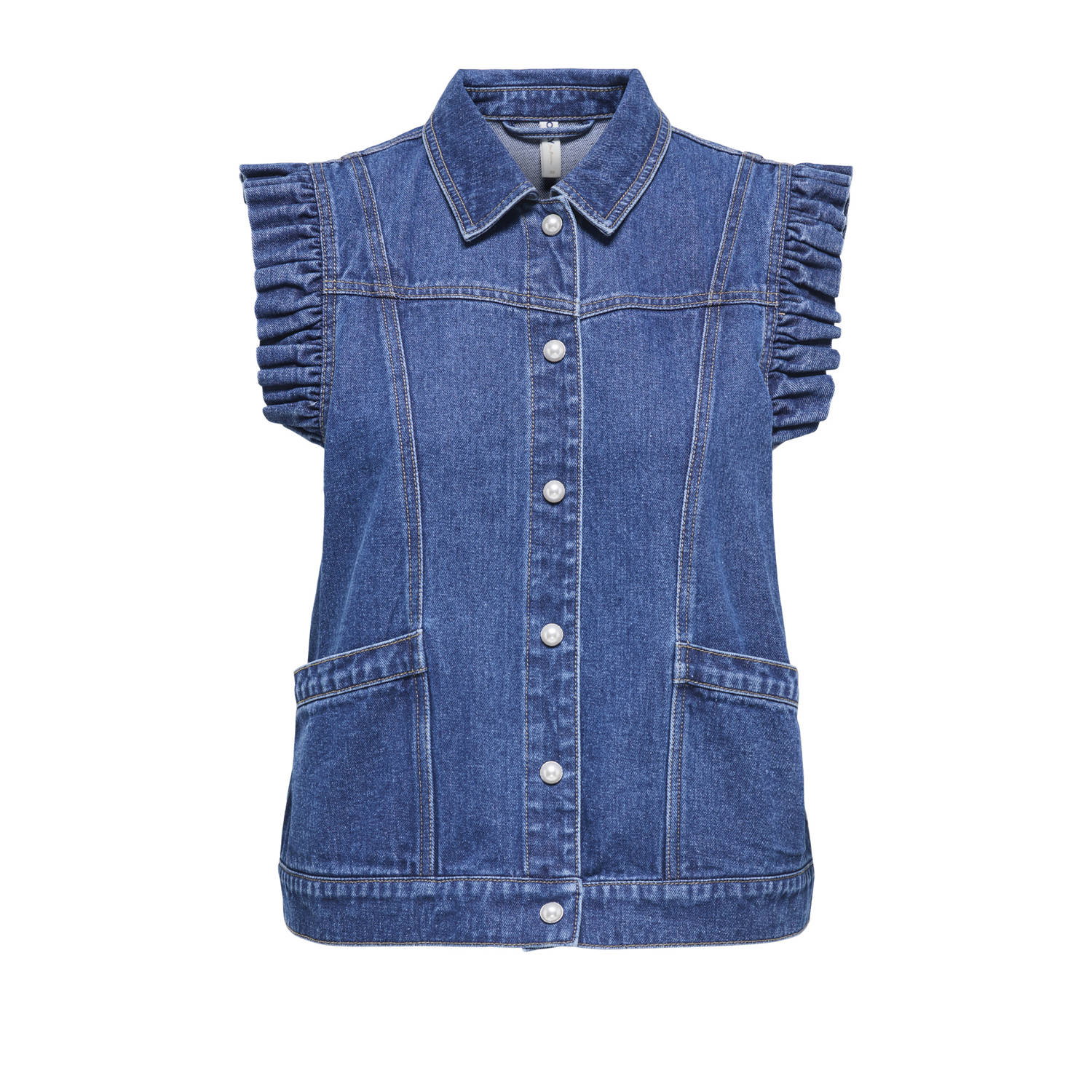 ONLY denim gilet medium blue denim