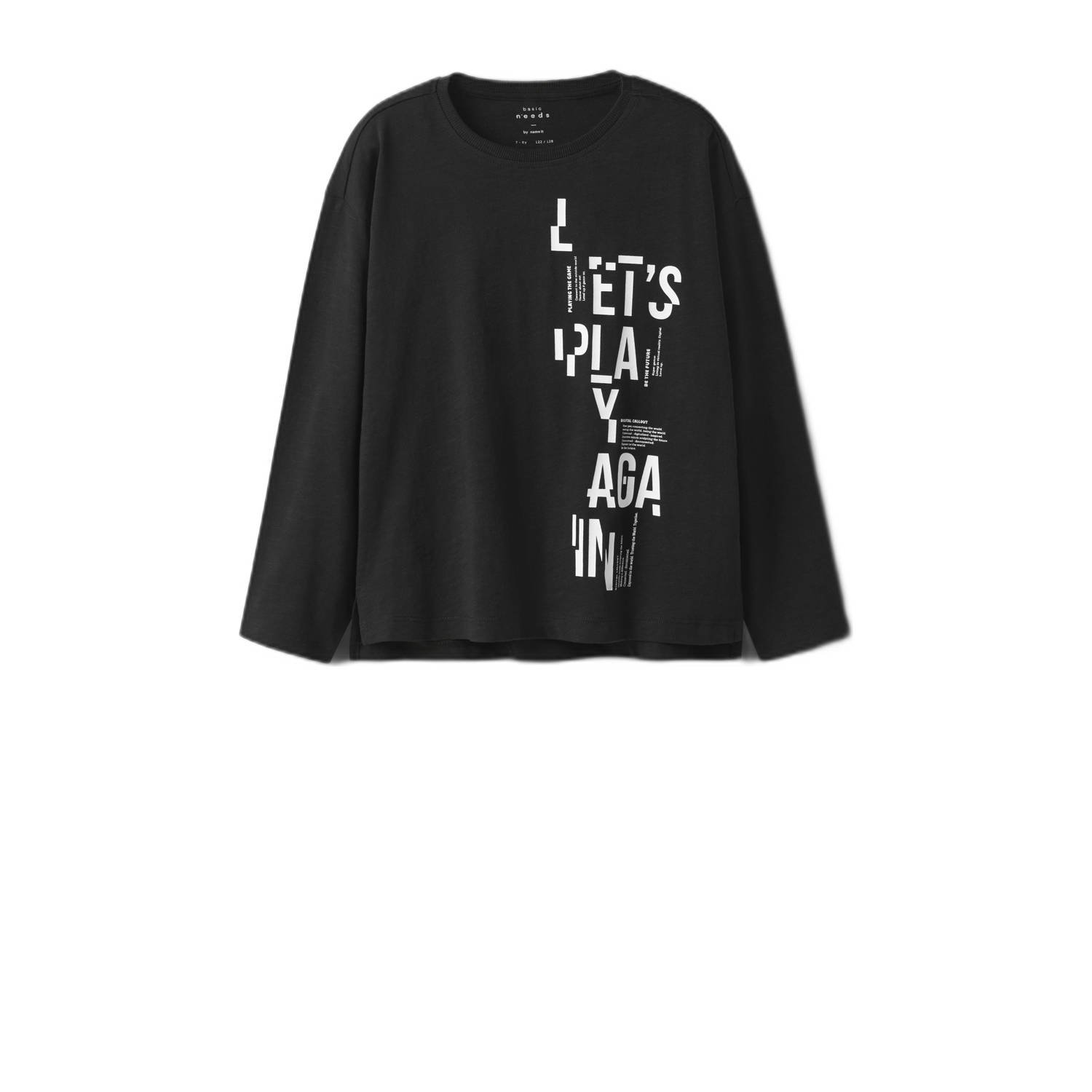 NAME IT KIDS longsleeve set van 2 zwart wit
