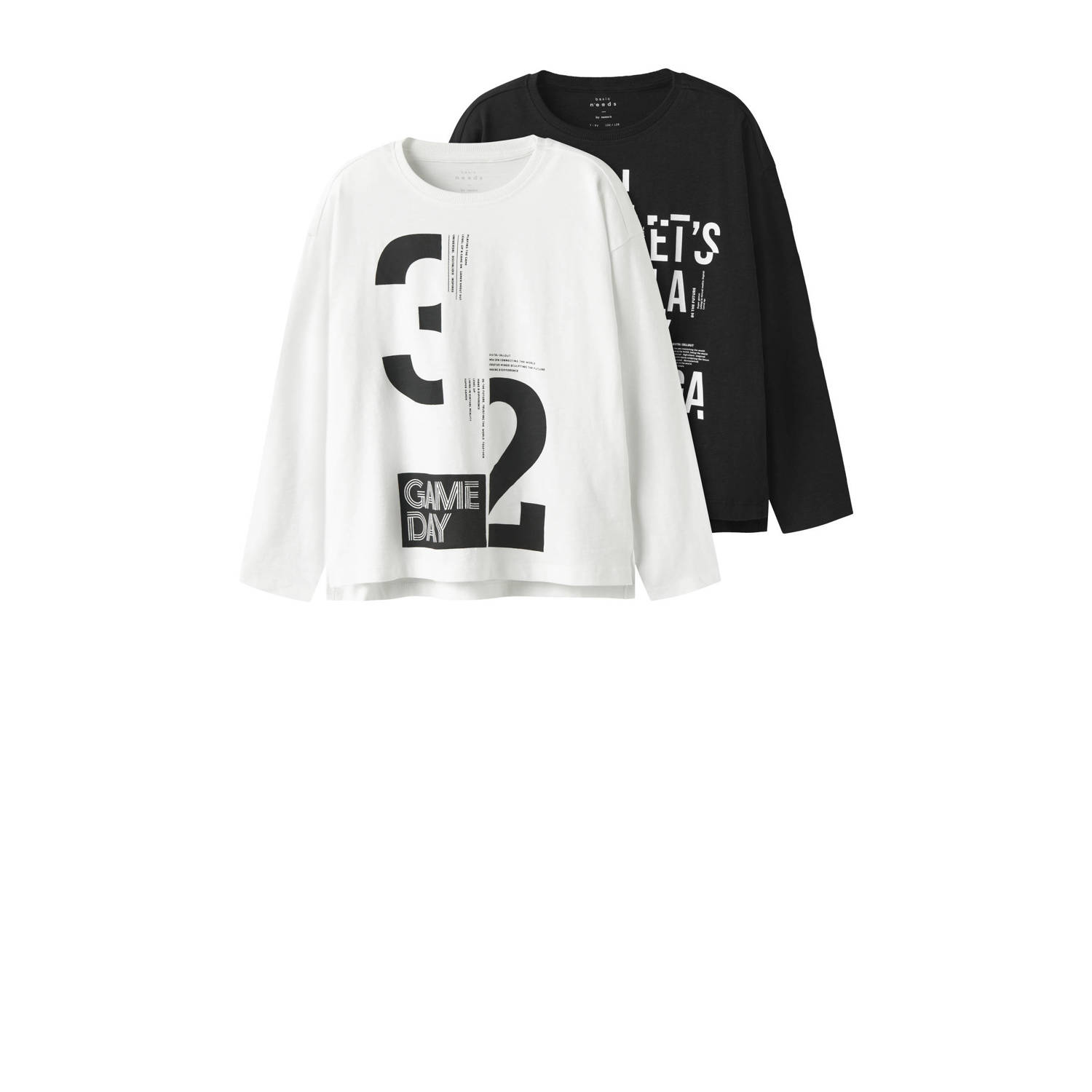 Name It Shirt met lange mouwen NKMVOB 2P LS RLX TOP (set 2-delig)