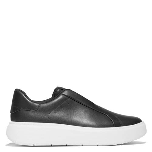 FitFlop TM E4T leren slip-on sneakers zwart afbeelding