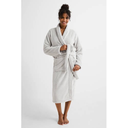 My Basic by After Eden fleece badjas lichtgrijs afbeelding