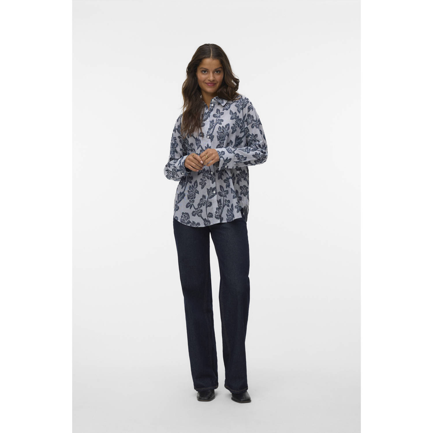 VERO MODA blouse donkerblauw