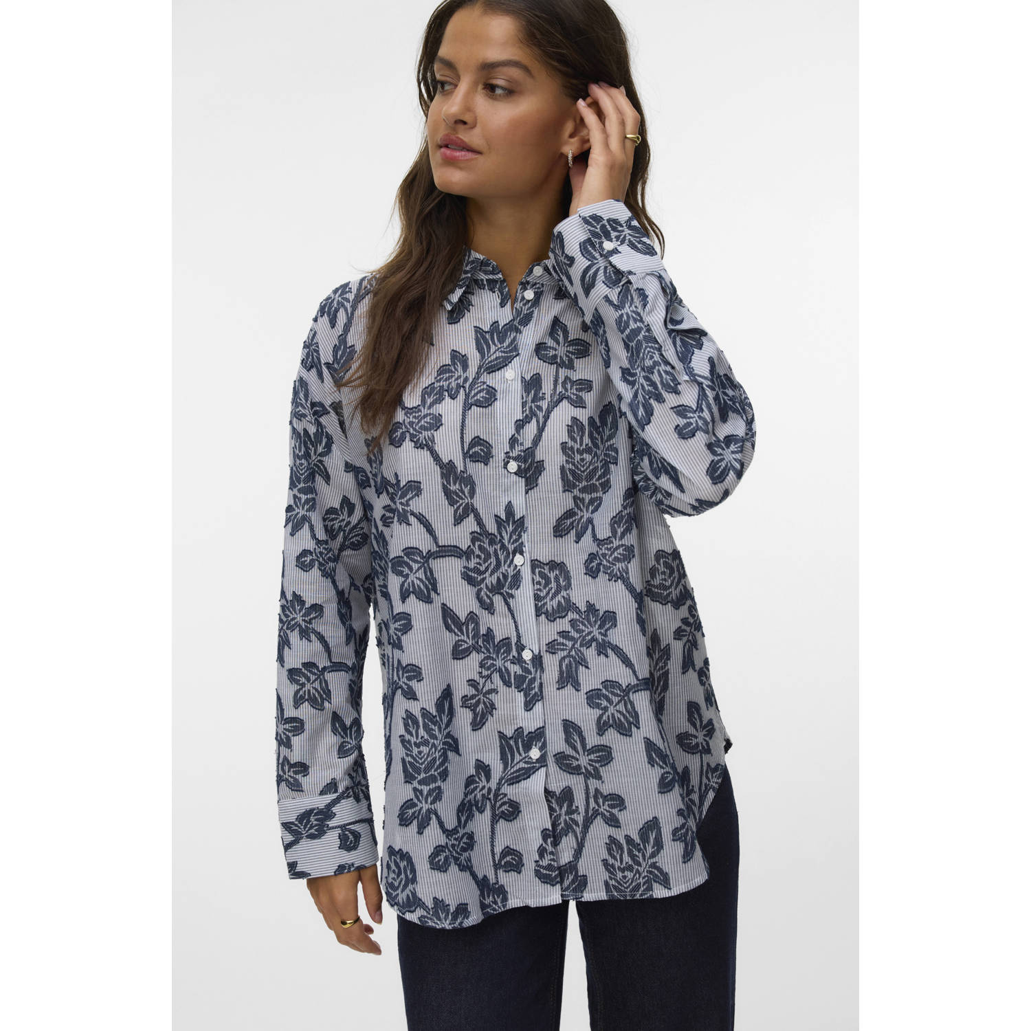 VERO MODA blouse donkerblauw