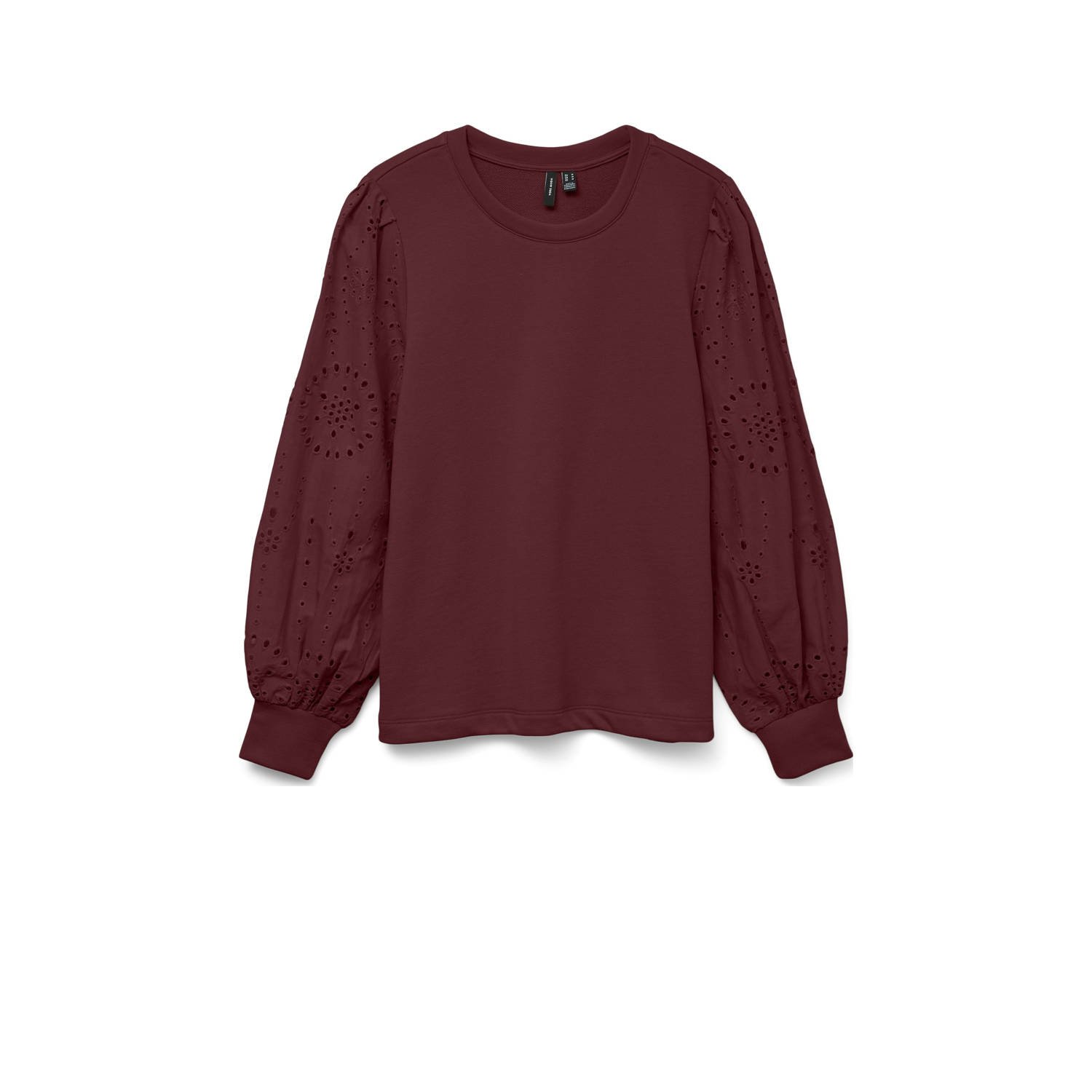 VERO MODA pullover trui rood broderie