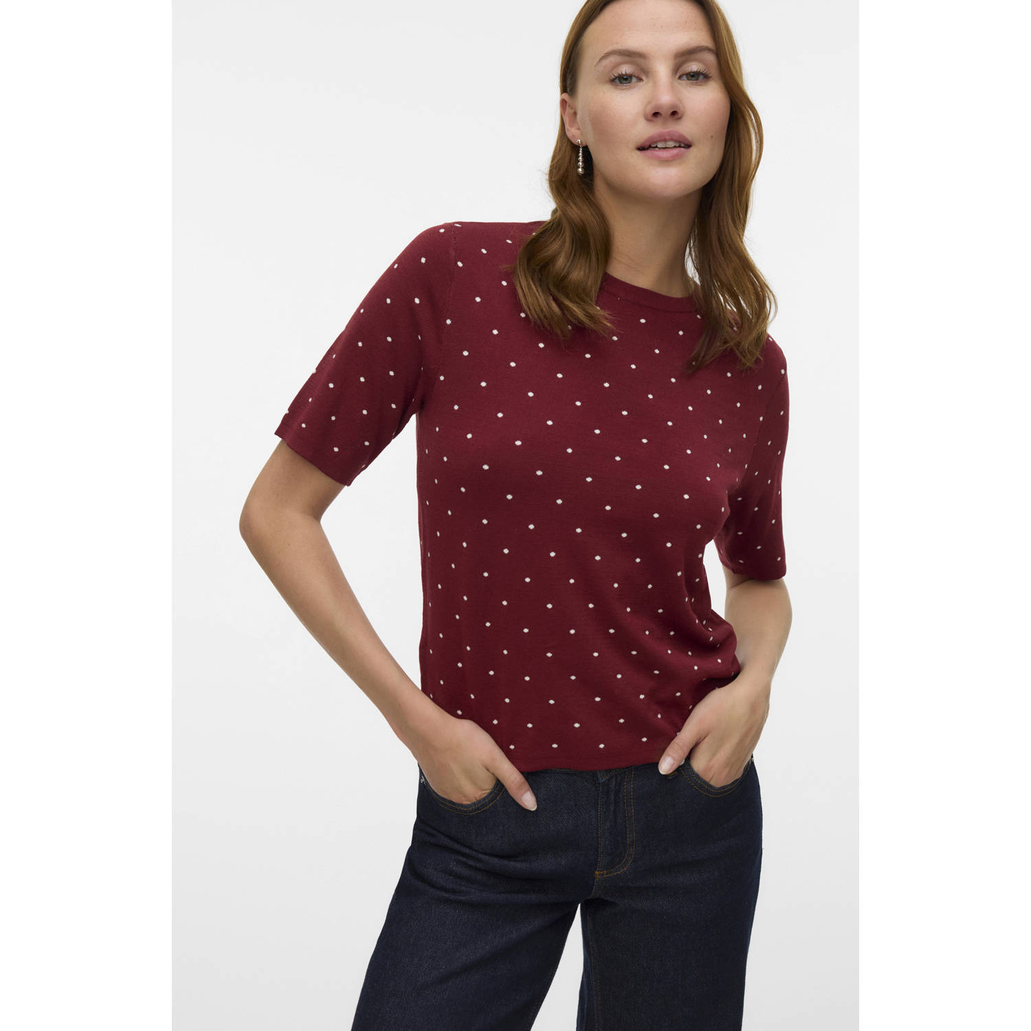 VERO MODA gebreide trui rood