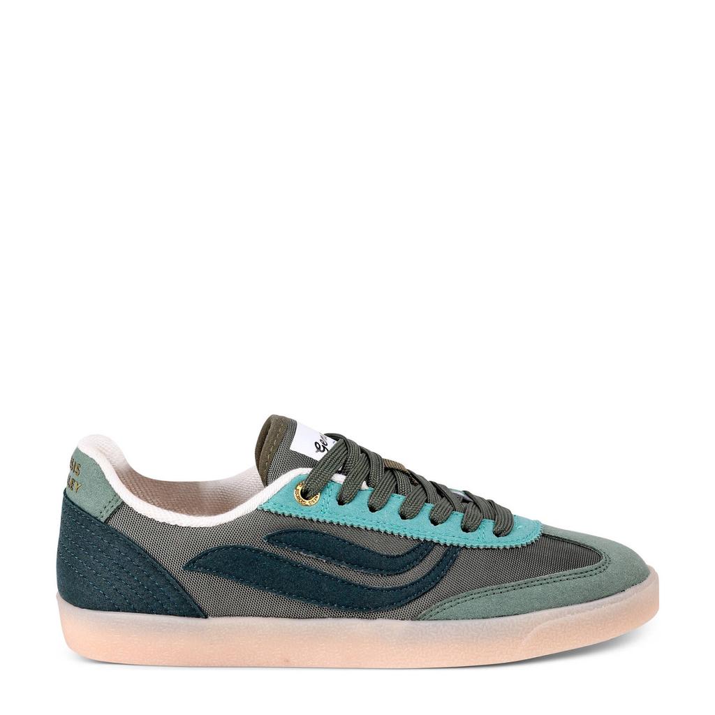 Petrolkleurige unisex Genesis G-Volley sneakers van imitatiesuède met veters