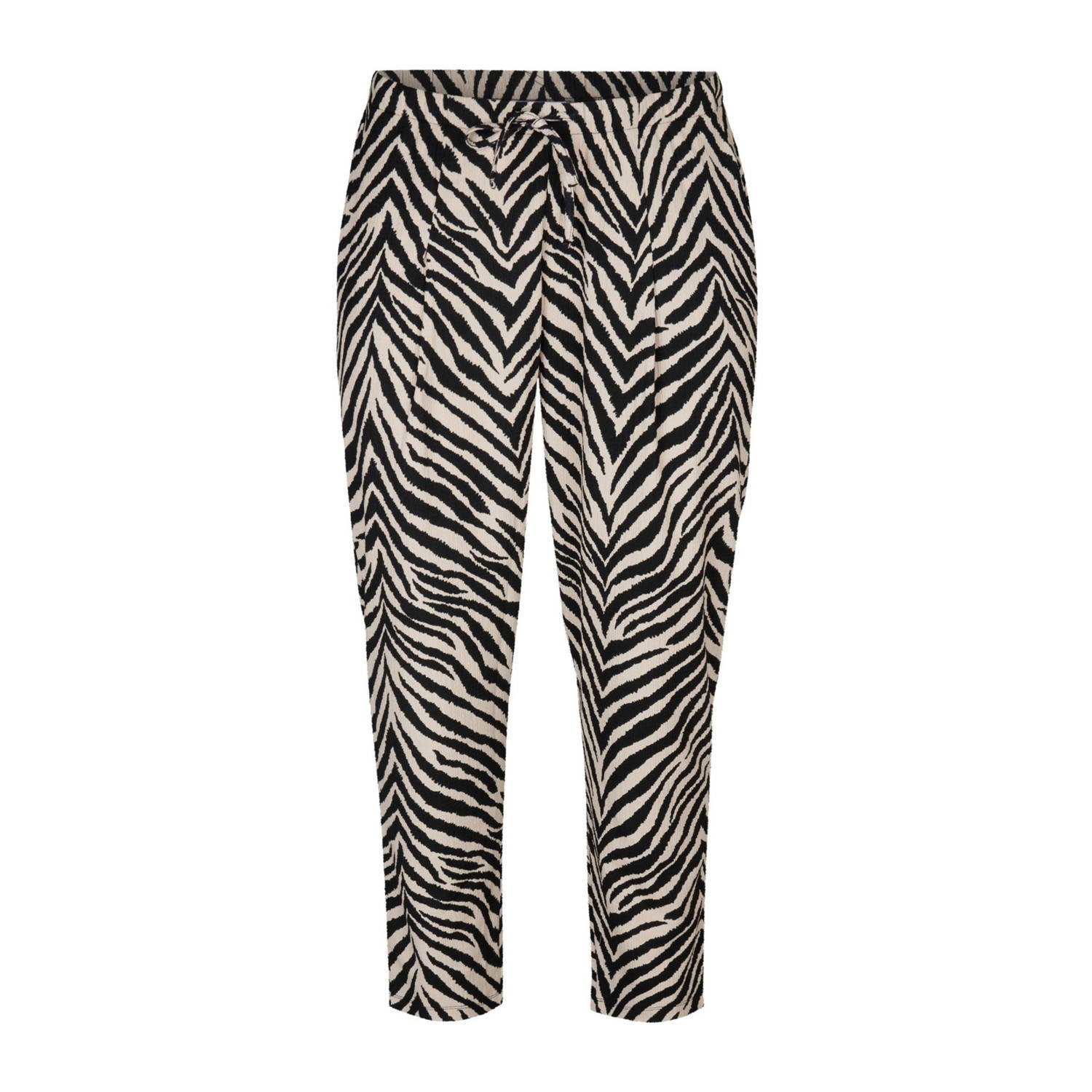 Miss Etam Plus slim regular waist broek zwart
