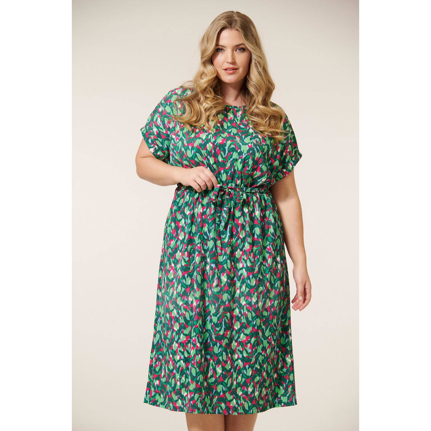 Miss Etam Plus zomerjurk groen