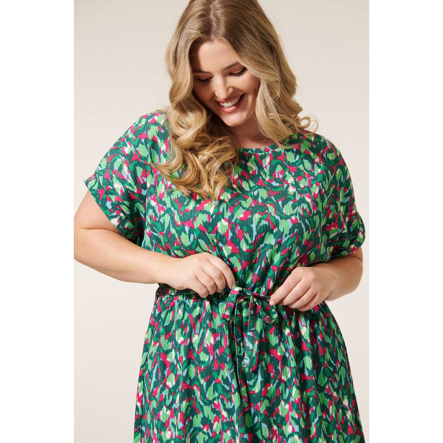 Miss Etam Plus zomerjurk groen