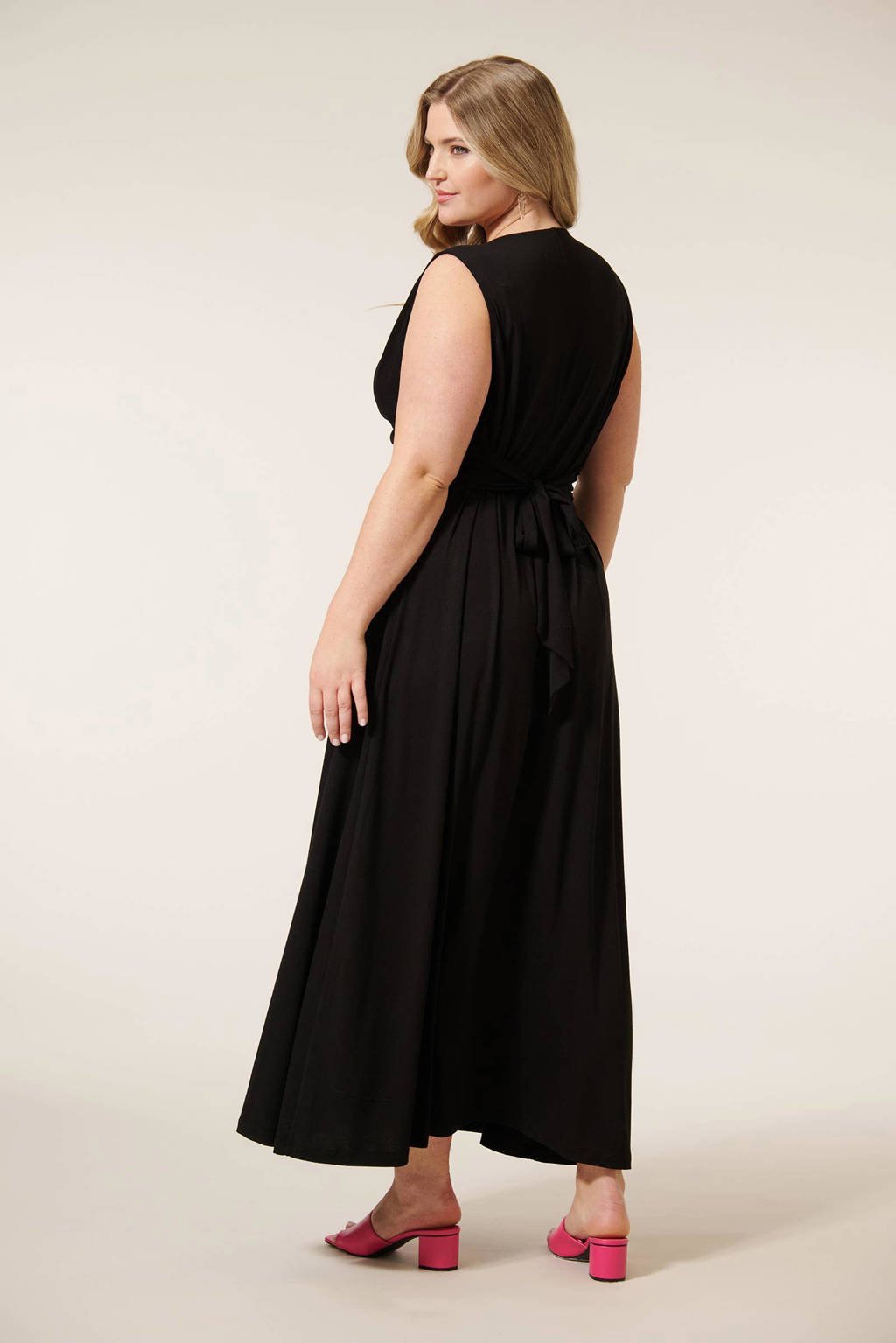 Maxi Dameskleding Jurken Lange Jurken Miss Etam Jurk 'Liva' Zwart