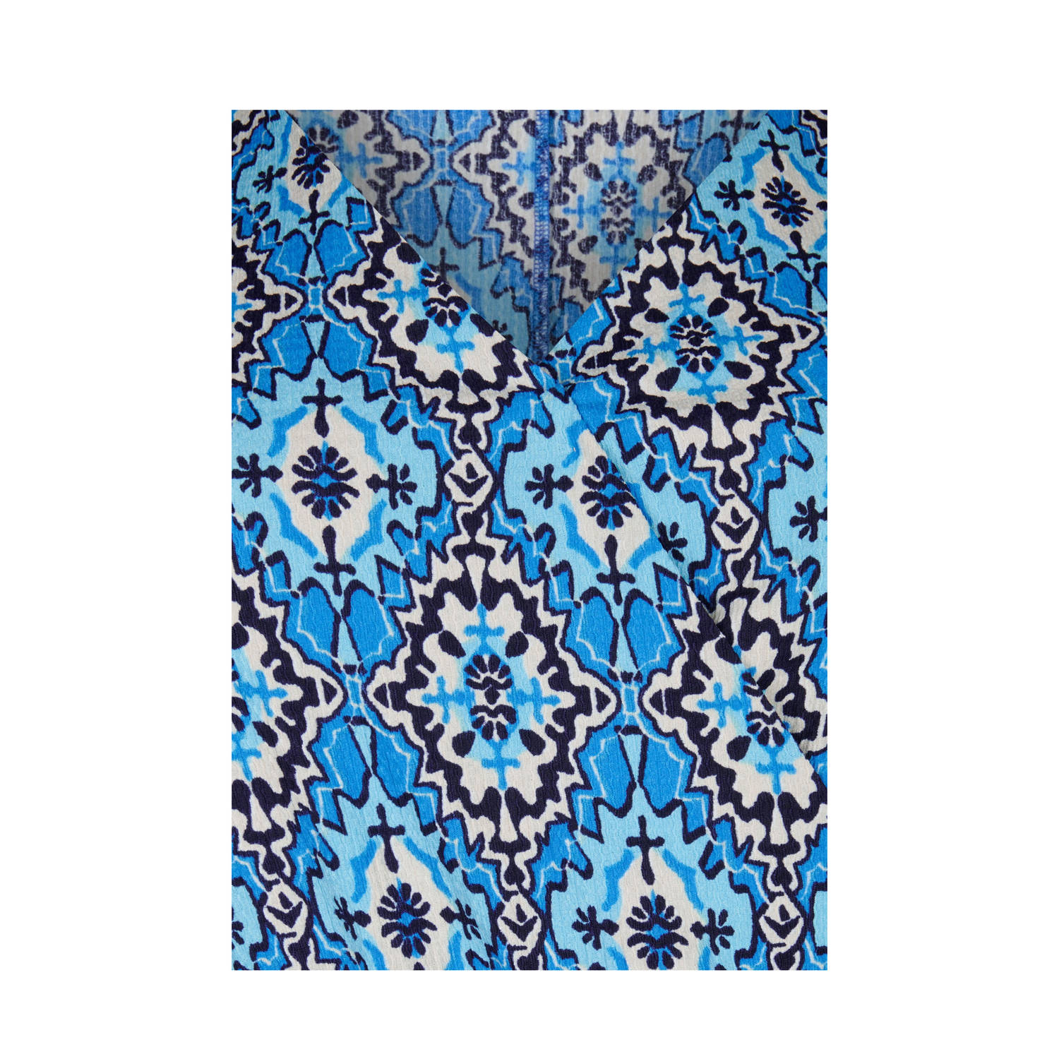 Miss Etam Plus wikkel- overslagjurk blauw