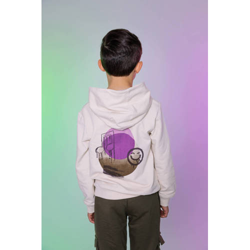 Quapi x Monique Smit hoodie met backprint ecru afbeelding