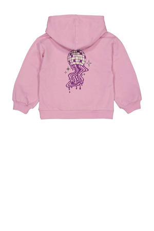 hoodie met backprint roze