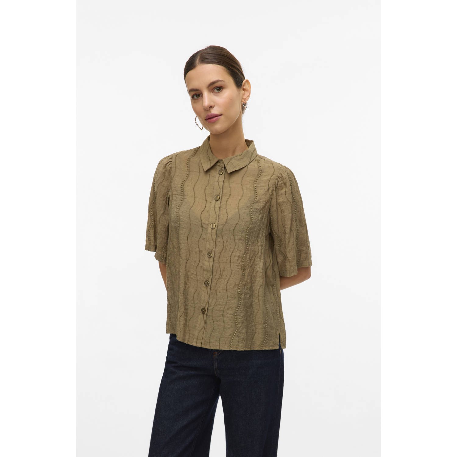 VERO MODA blouse olijfgroen
