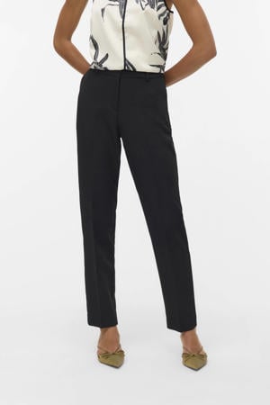 tapered regular waist broek zwart