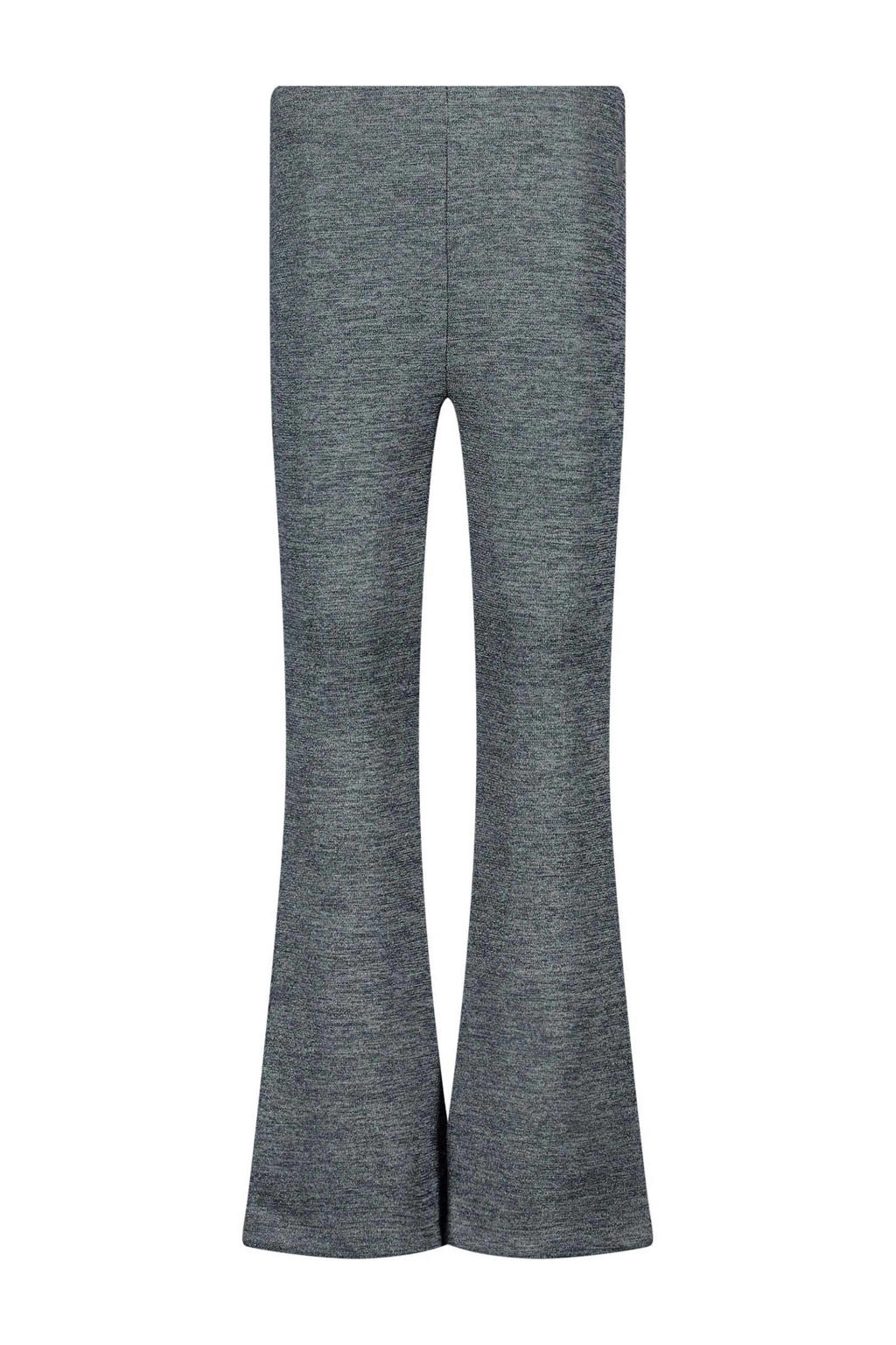 Grijs melange meisjes Quapi regular casual broek melange van polyester met elastische tailleband