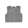 Quapi gilet grijs melange rib gebreid