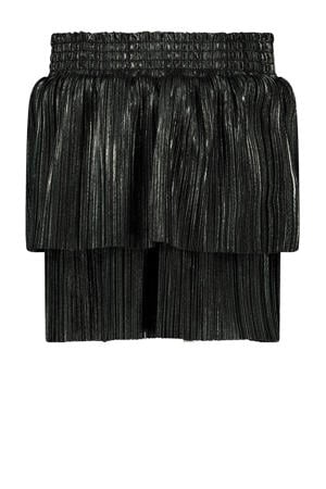 korte rok met glitter zwart