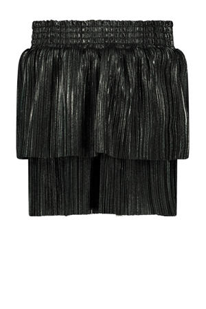 korte rok met glitter zwart